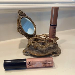 Vintage Brass Celeste Lipstick Tray